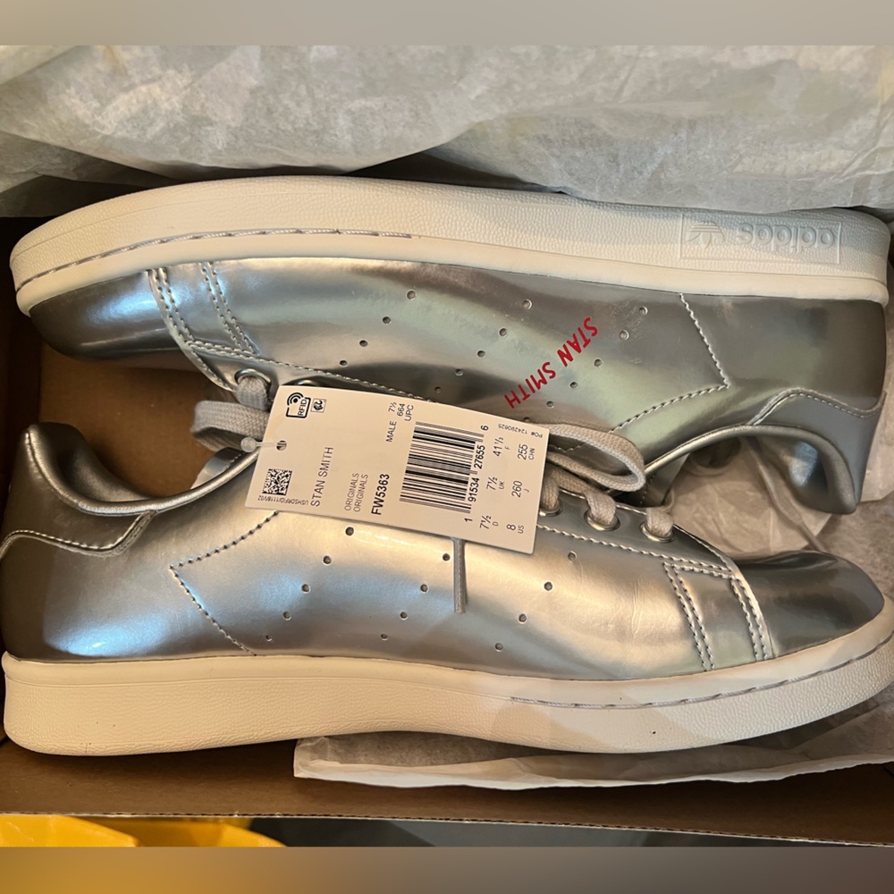 Adidas Silver Metallic Classic Stan Smith